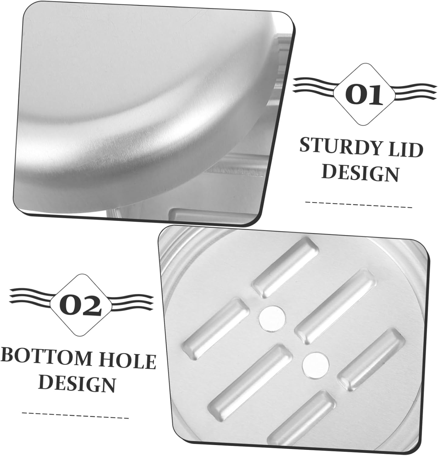 2pcs Travel Soap Dish Holder Leakproof Soap Case with Lid