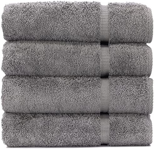 BC BARE COTTON Luxury Hotel Spa Towel Set - 4 pcs Gray 700 GSM