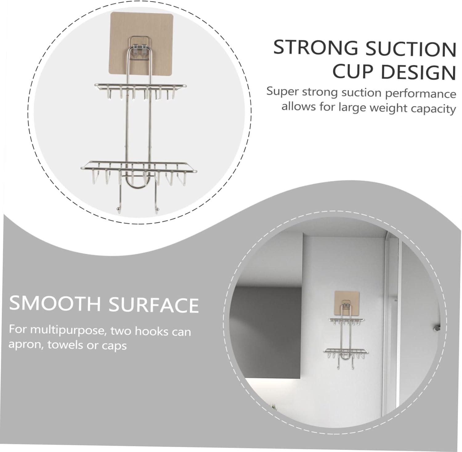 LIFKOME Double-Deck Wall Mount Soap Holder 1