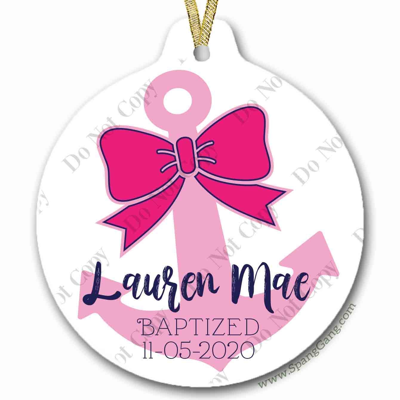 Personalized Baby Boy Baptism Ornament Christmas Gift