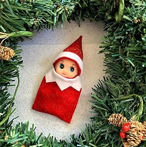 Baby Elf Doll - Tiny Christmas Elf Figurine - Red