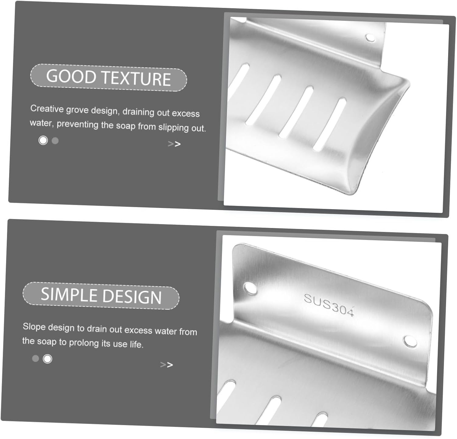 COSMEVIVI Punch Design Soap Dish Holder No Drilling