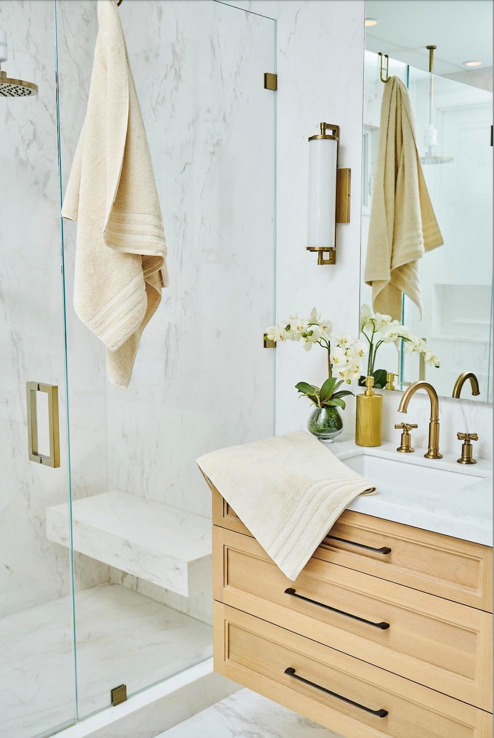 Luxury Bath Towel Set 2 Pieces 30x58 Inches Organic Turkish Cotton
