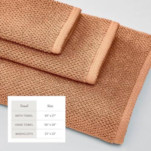Great Bay Home Orange Bath Towels 6-Piece Set 1