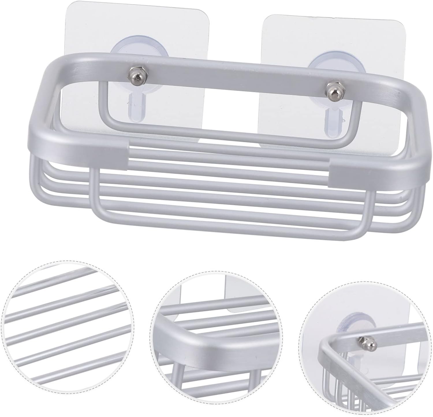 ETHZZLE No-Punch Wall Mount Soap Holder Silver