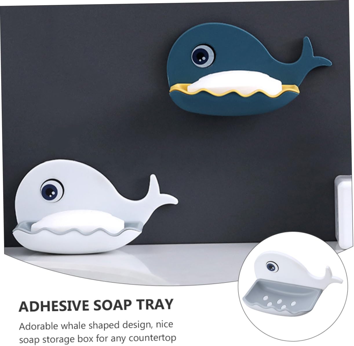 LIFKOME Whale Shaped Wall Soap Holder 1