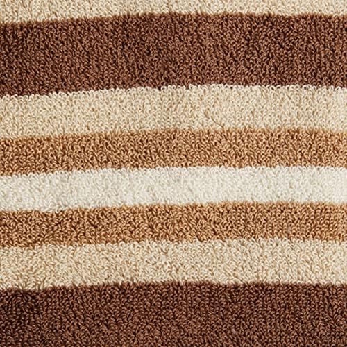 Superior Luxurious Stripes Bath Sheet Set 2-Piece Chocolate