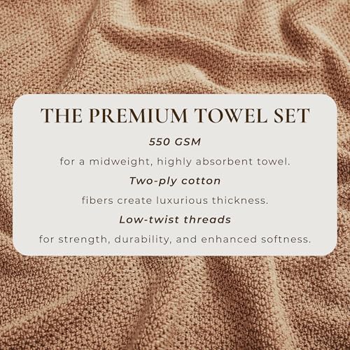 Great Bay Home Orange Bath Towels 6-Piece Set 1