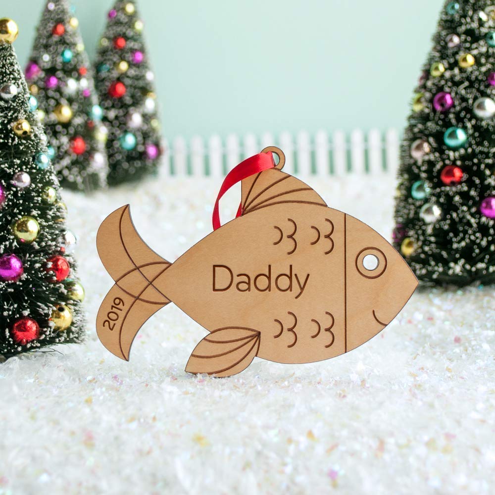 Graphic Spaces Personalized Babys First Christmas 2024 Wood Ornament