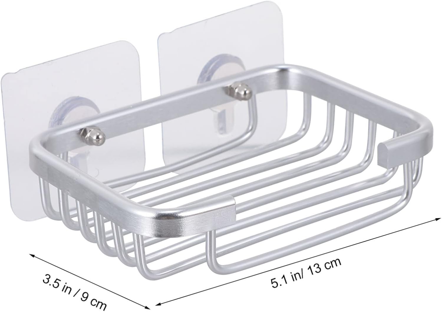 ETHZZLE No-Punch Wall Mount Soap Holder Silver