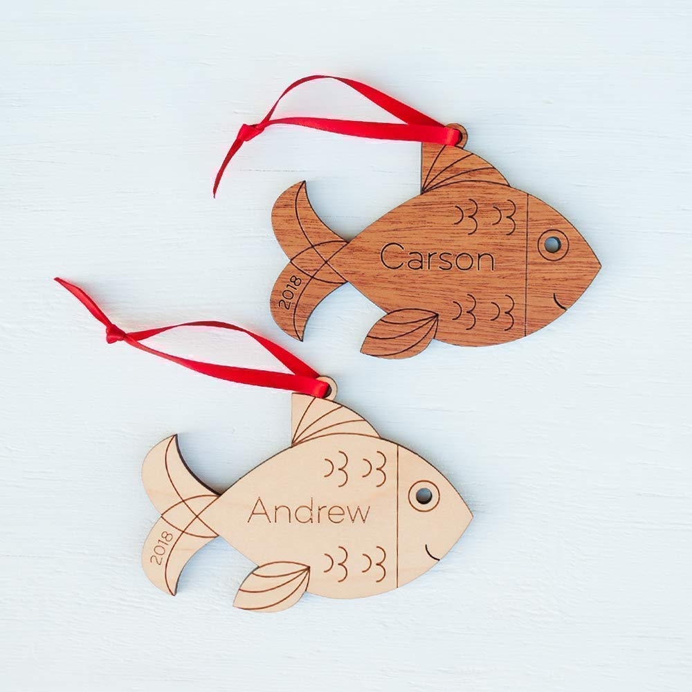 Graphic Spaces Personalized Babys First Christmas 2024 Wood Ornament