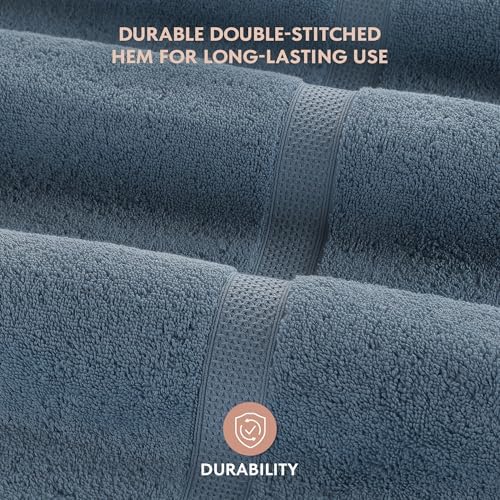 TrendShine Indigo 100 Turkish Cotton Towel Set of 6