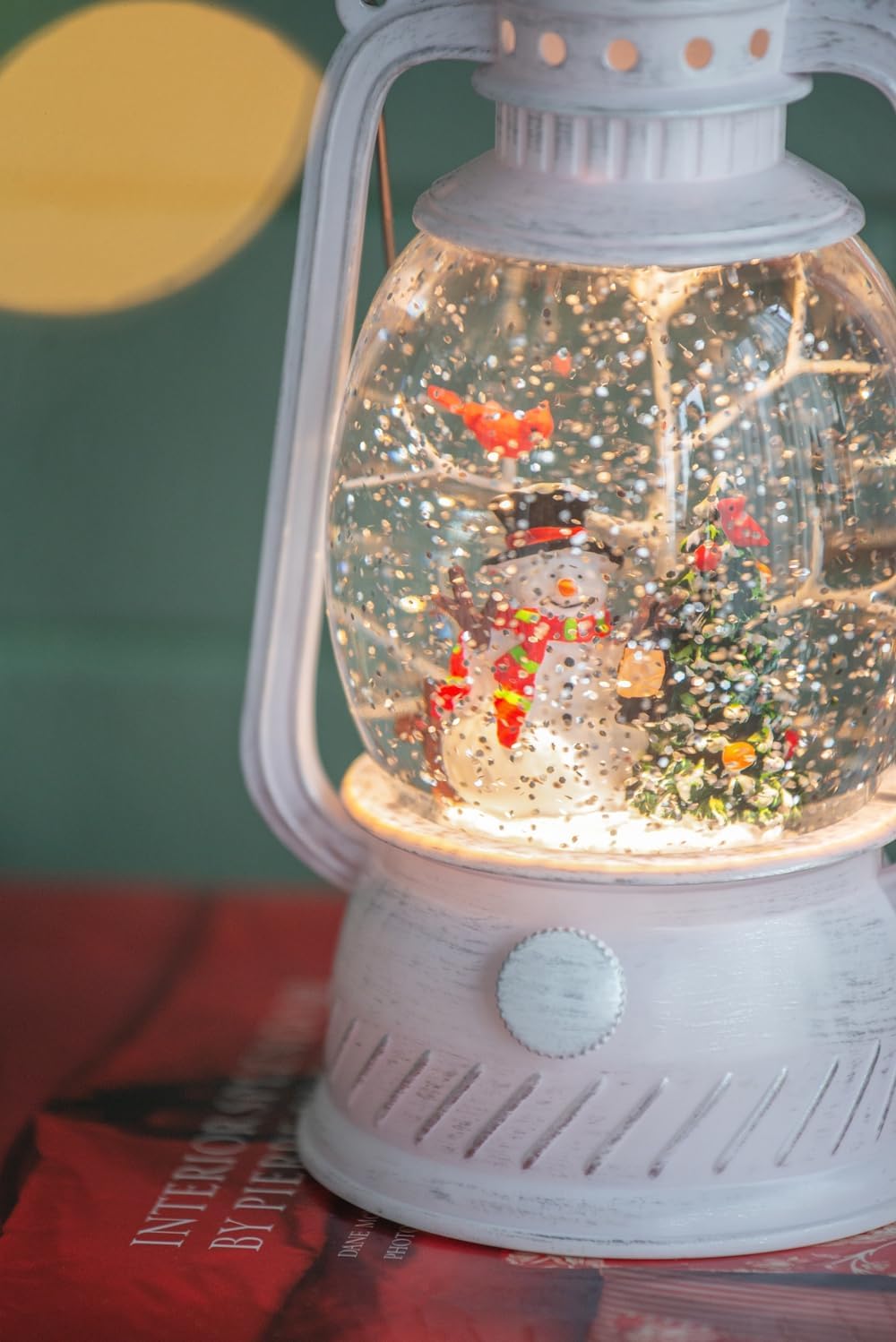 Dyncan Festive LED Christmas Lantern with Snowman Tree 1