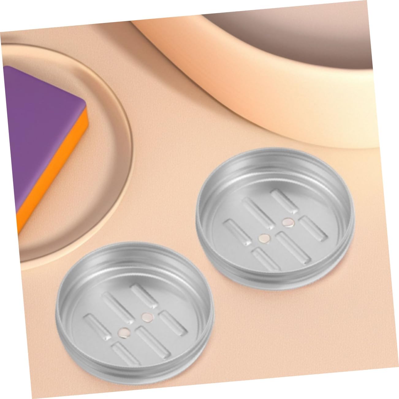 Space-Saving Round Aluminum Soap Dish Travel-Friendly Easy Maintenance