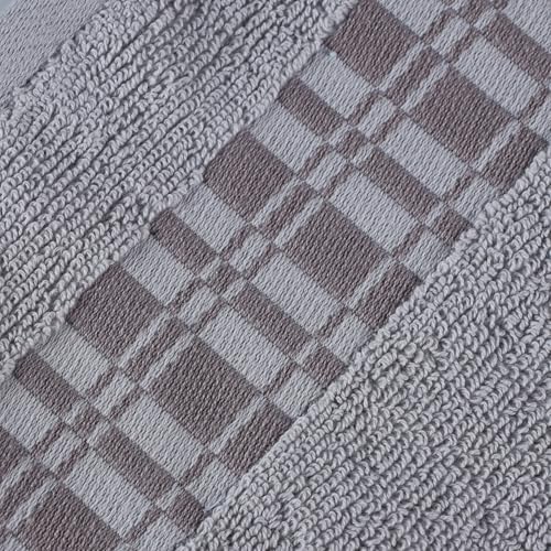 Superior 8-Piece Cotton Towel Set with Chrome Design