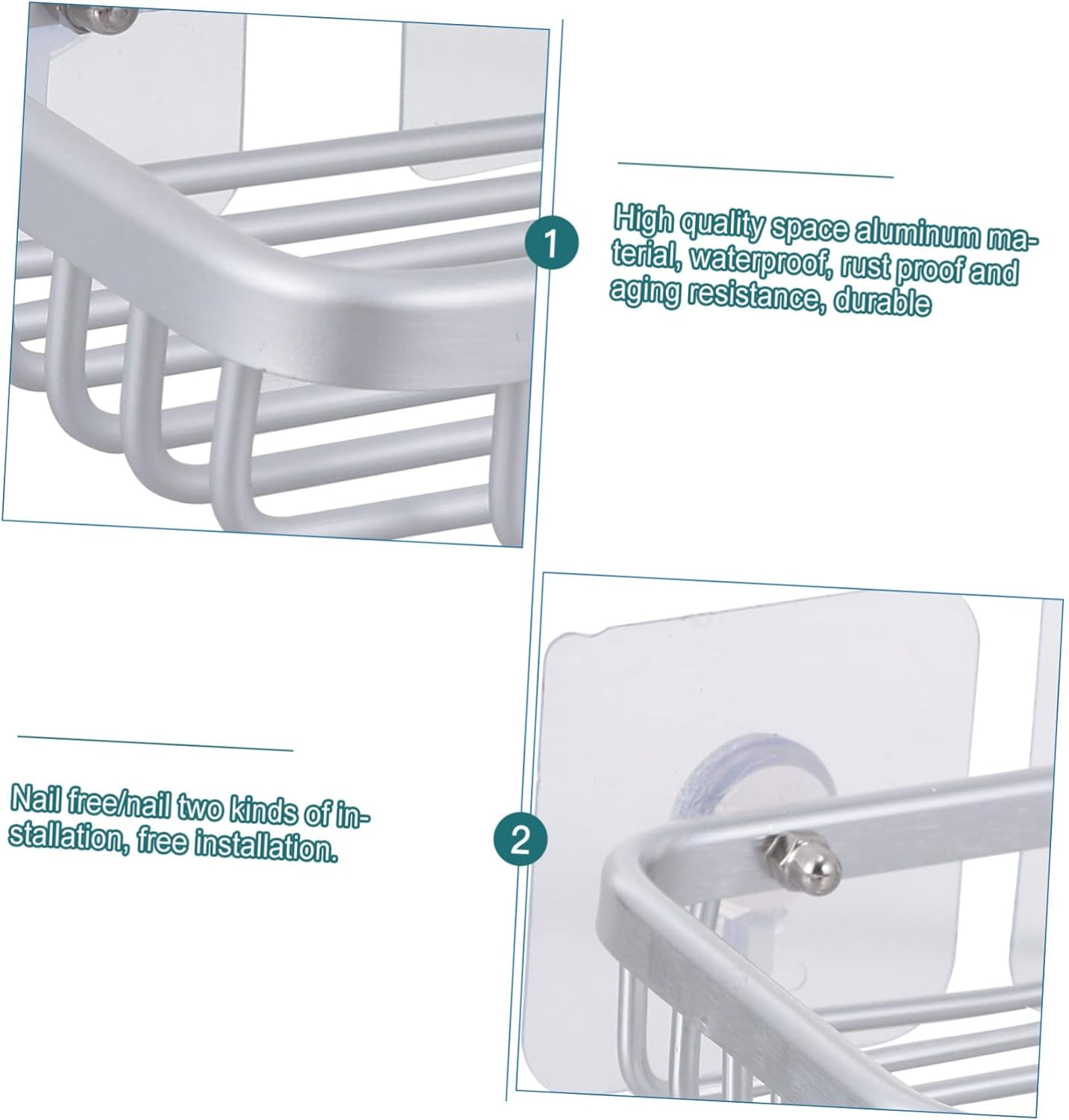 Yardenfun Self Draining Aluminum Soap Dish Holder for Bathroom