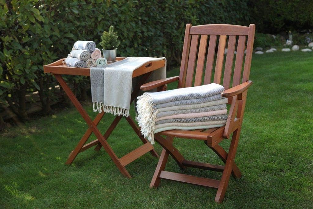 OliveLinen Whisper Weight Turkish Towel Set Light Gray