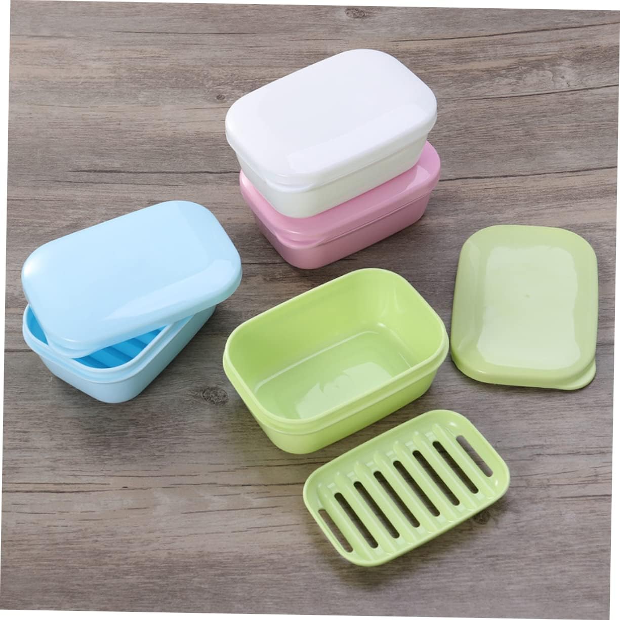 Portable Soap Dish with Drainage Leak Proof White