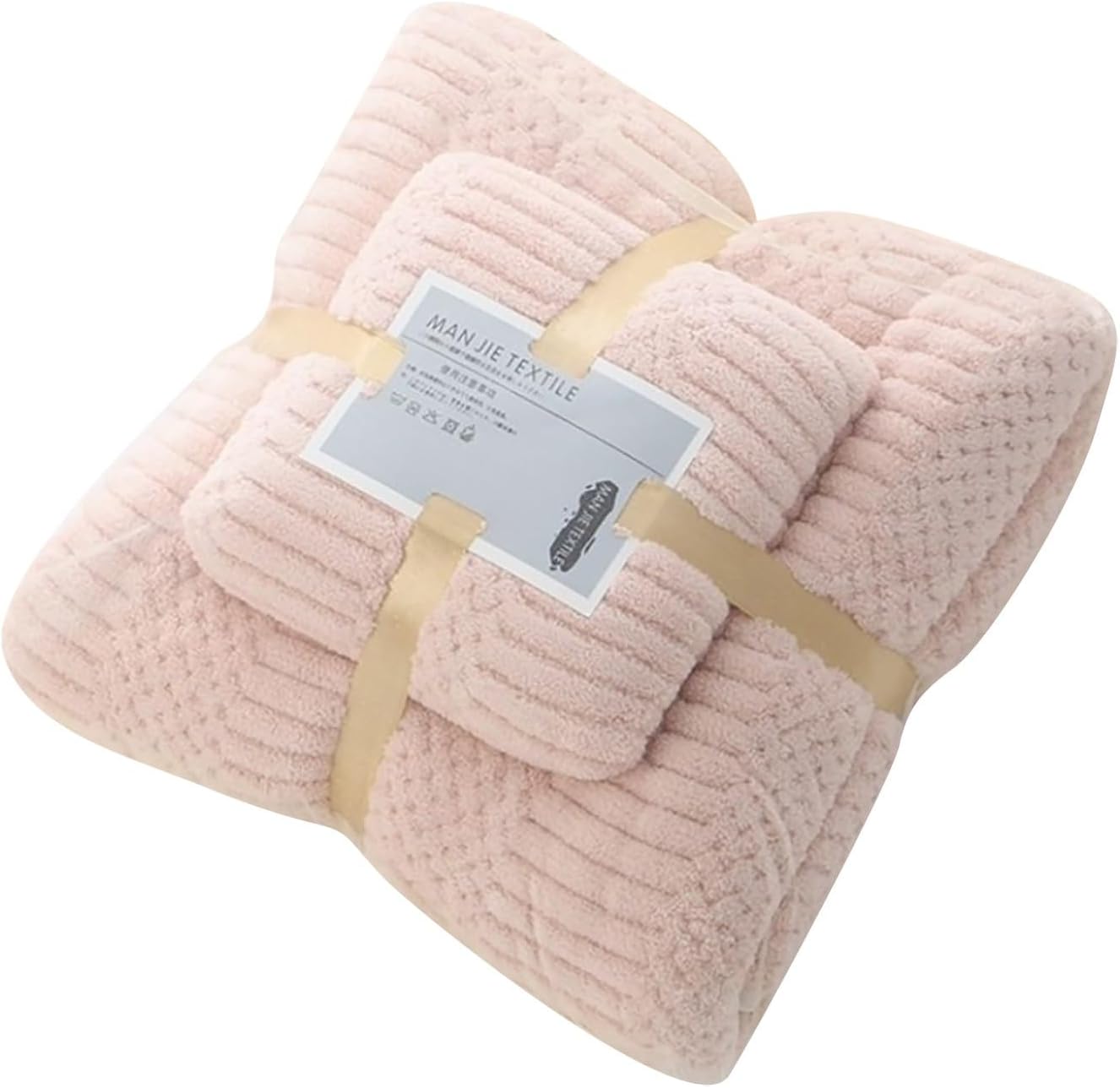 Coral Velvet Bath Towel Set of 6 with Washcloth