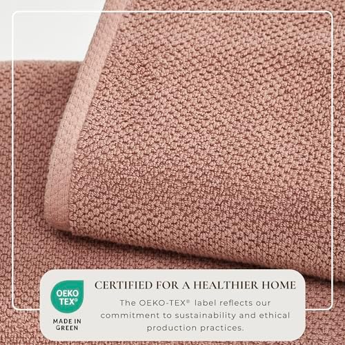 Great Bay Home Pink Bath Towels 4 Pack - 54x27 1