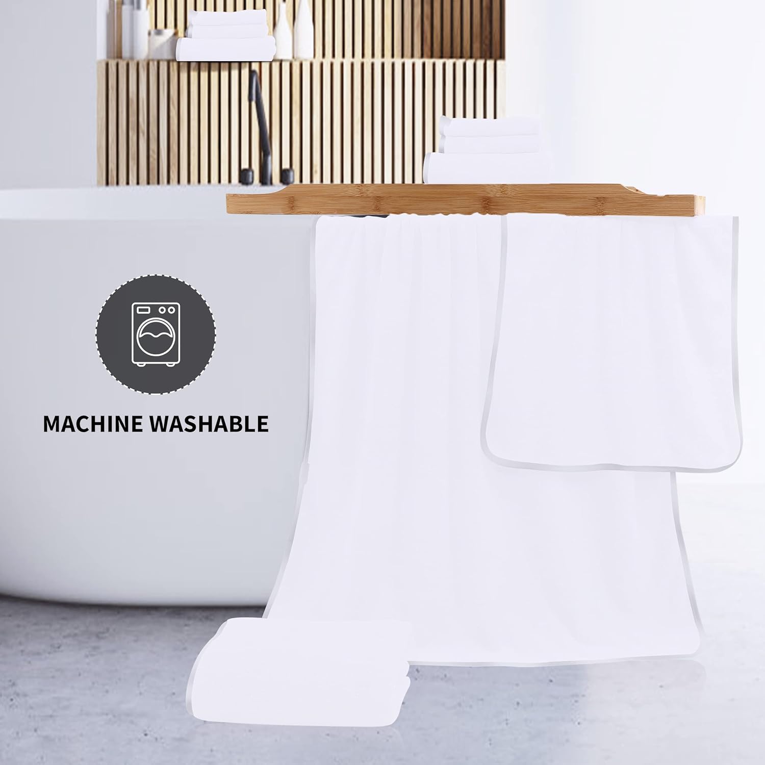Cosy Family 8-Piece Microfiber Towel Set White