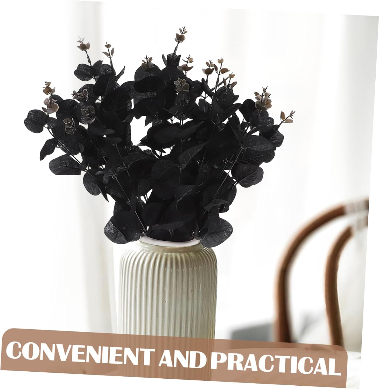 VOSAREA 4 Sets Faux Eucalyptus Branches for Home Decor