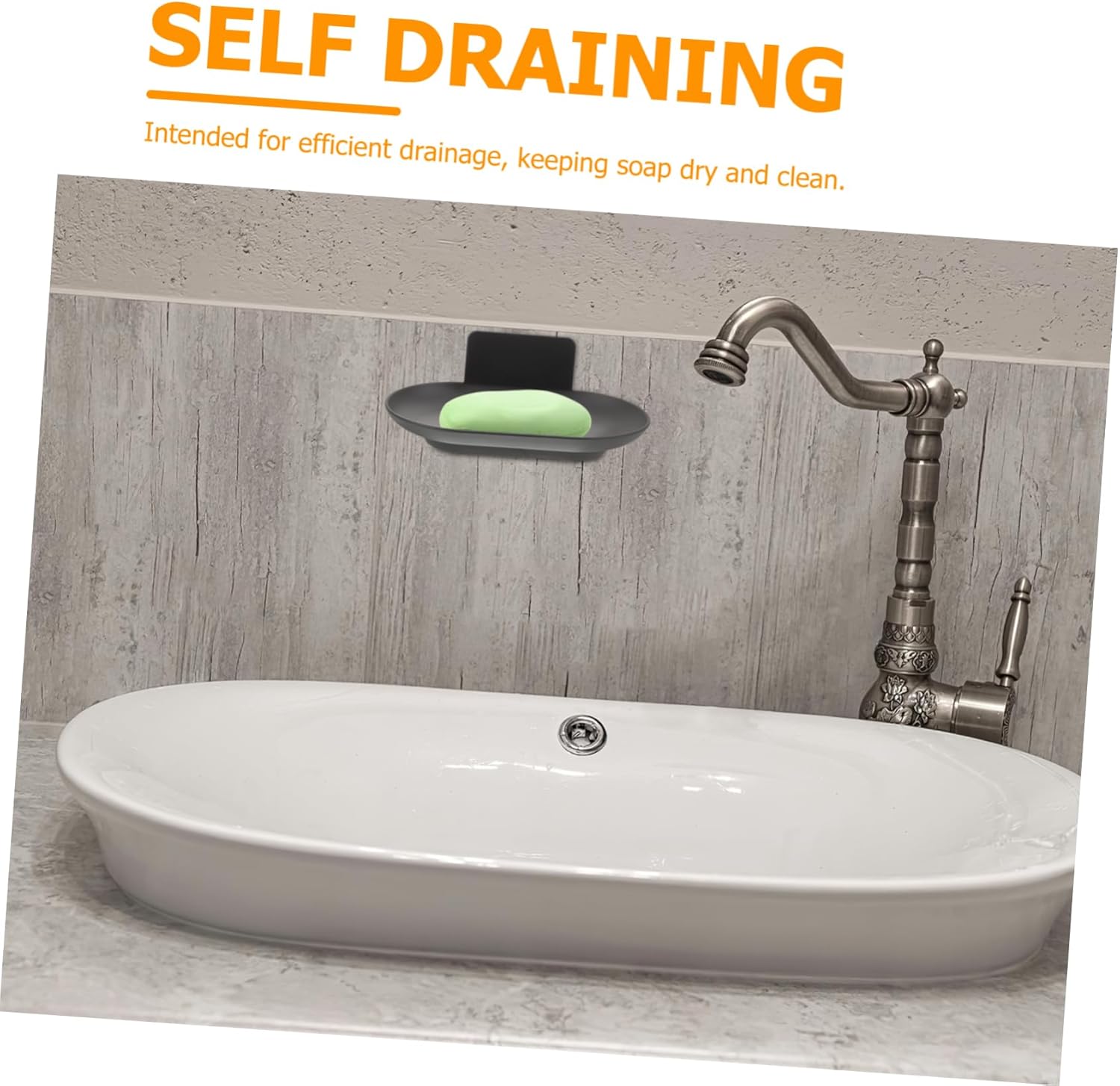 Hemoton Wall Mounted Soap Dish with Efficient Drainage