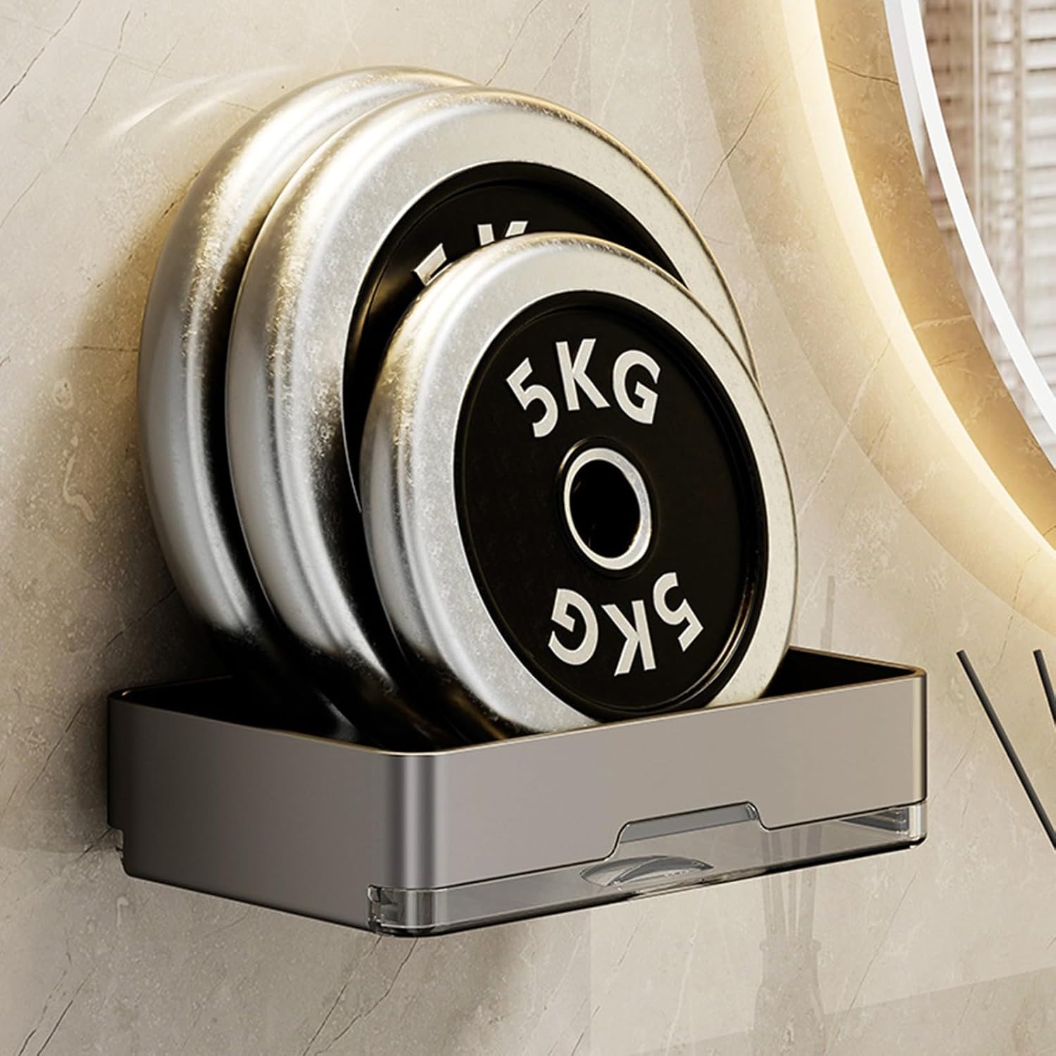 Wall-Mounted No-Punch Soap Box with Suction Cup