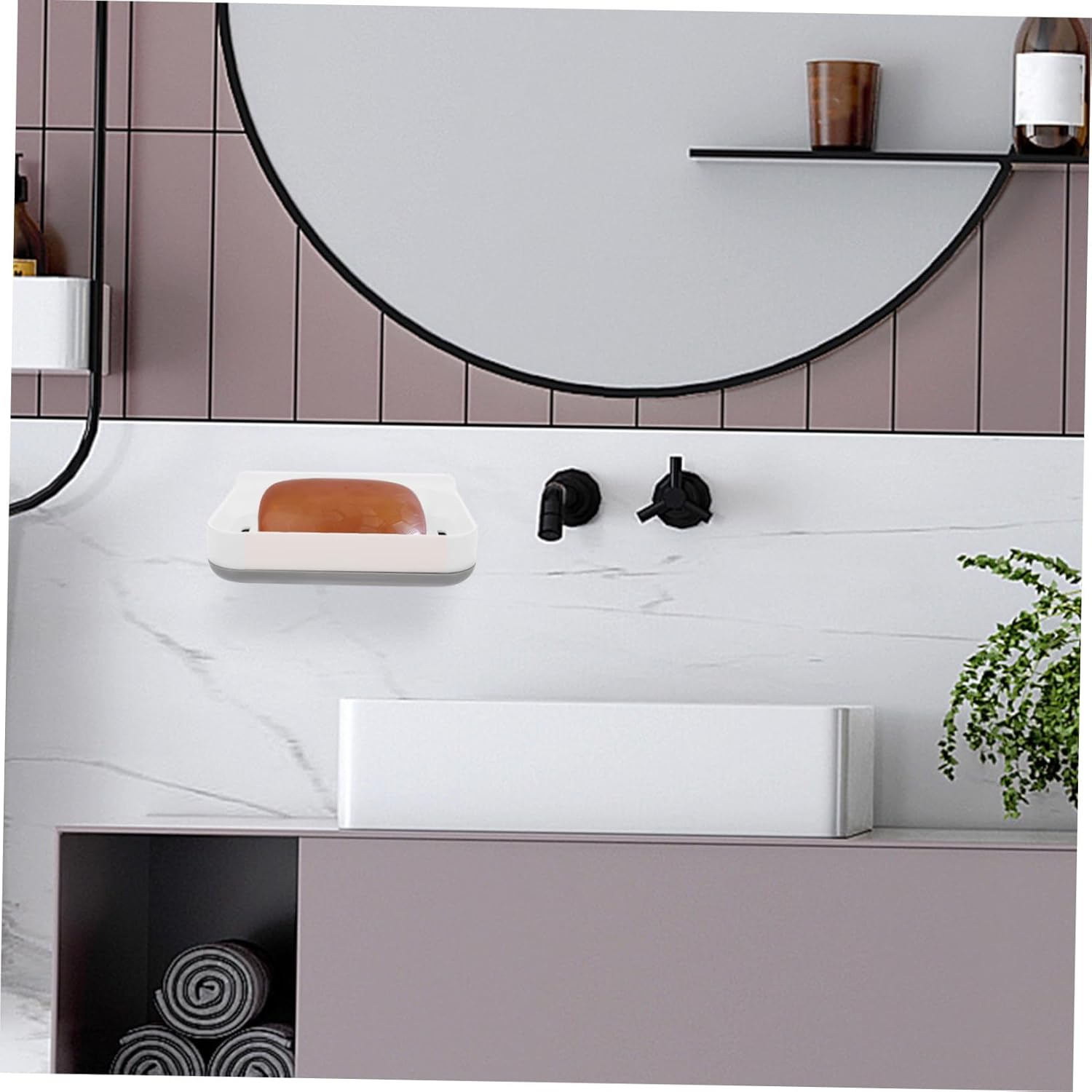 Alipis Premium Absorbent Soap Dish Wall-Mounted 1