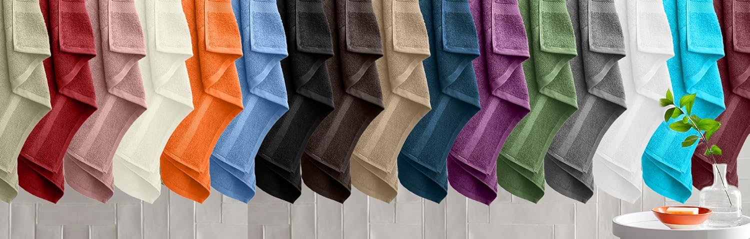 DAN RIVER 100 Cotton Bath Towels 27x54 4-Pack Orange