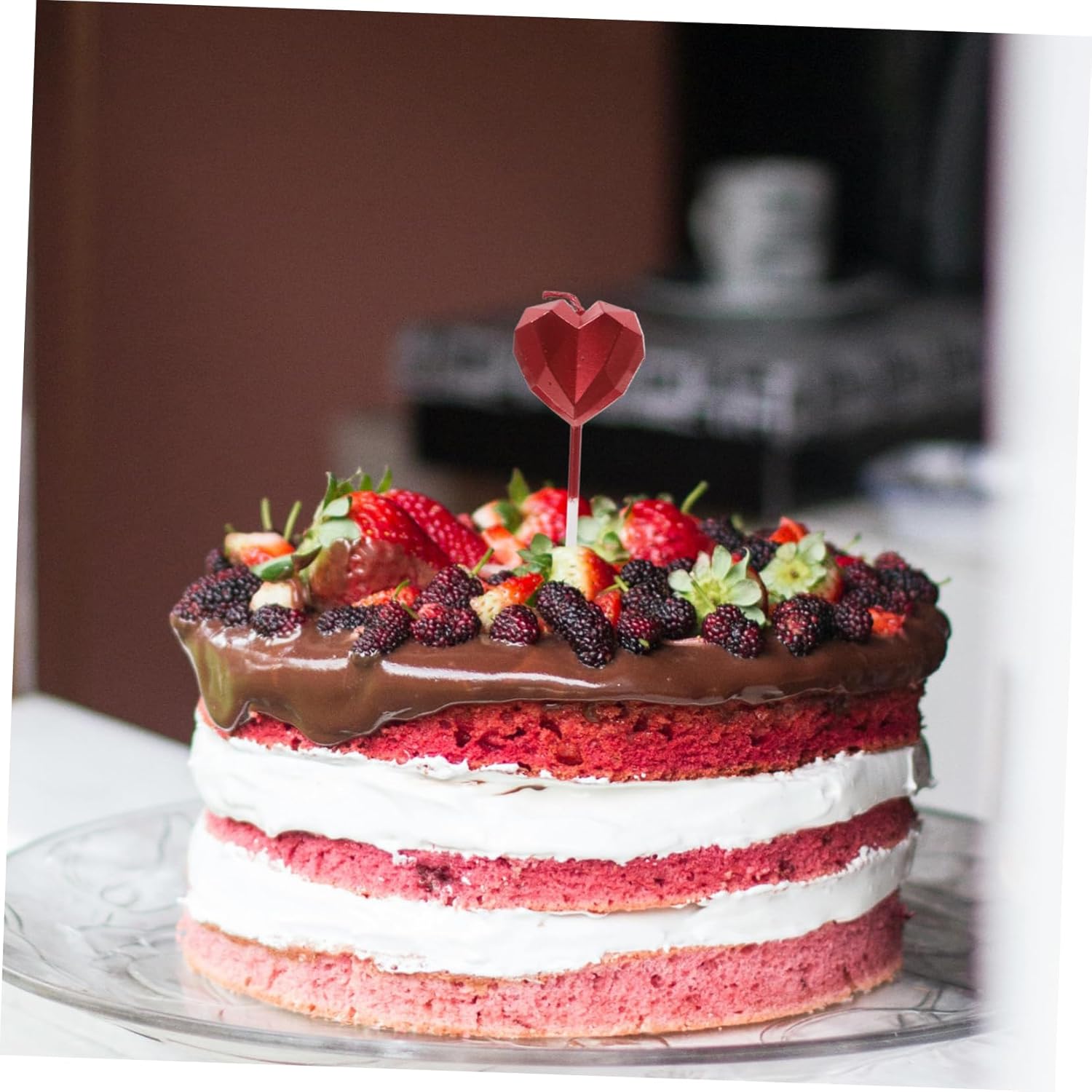 Happyyami 8pcs Unique Heart Birthday Candles
