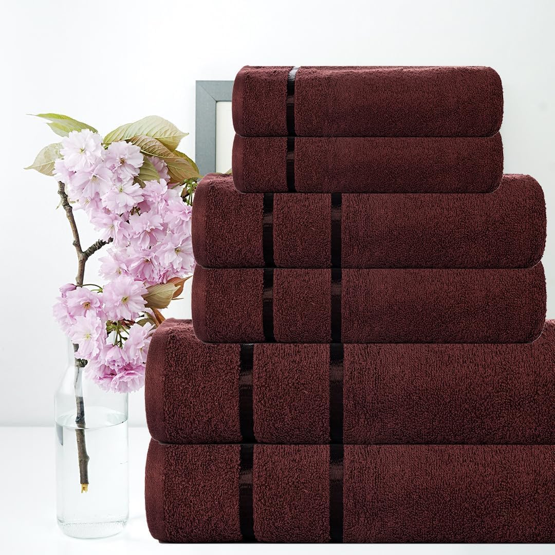 CASA COPENHAGEN Eternal 6-Piece Towel Set in Brown