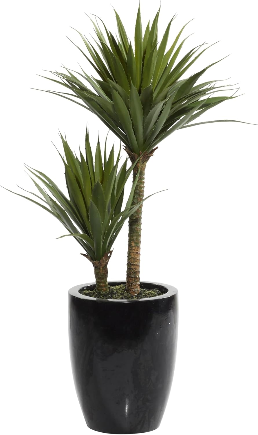 Deco 79 Artistic Artificial Dracaena Plant with Black Fiberglass Pot