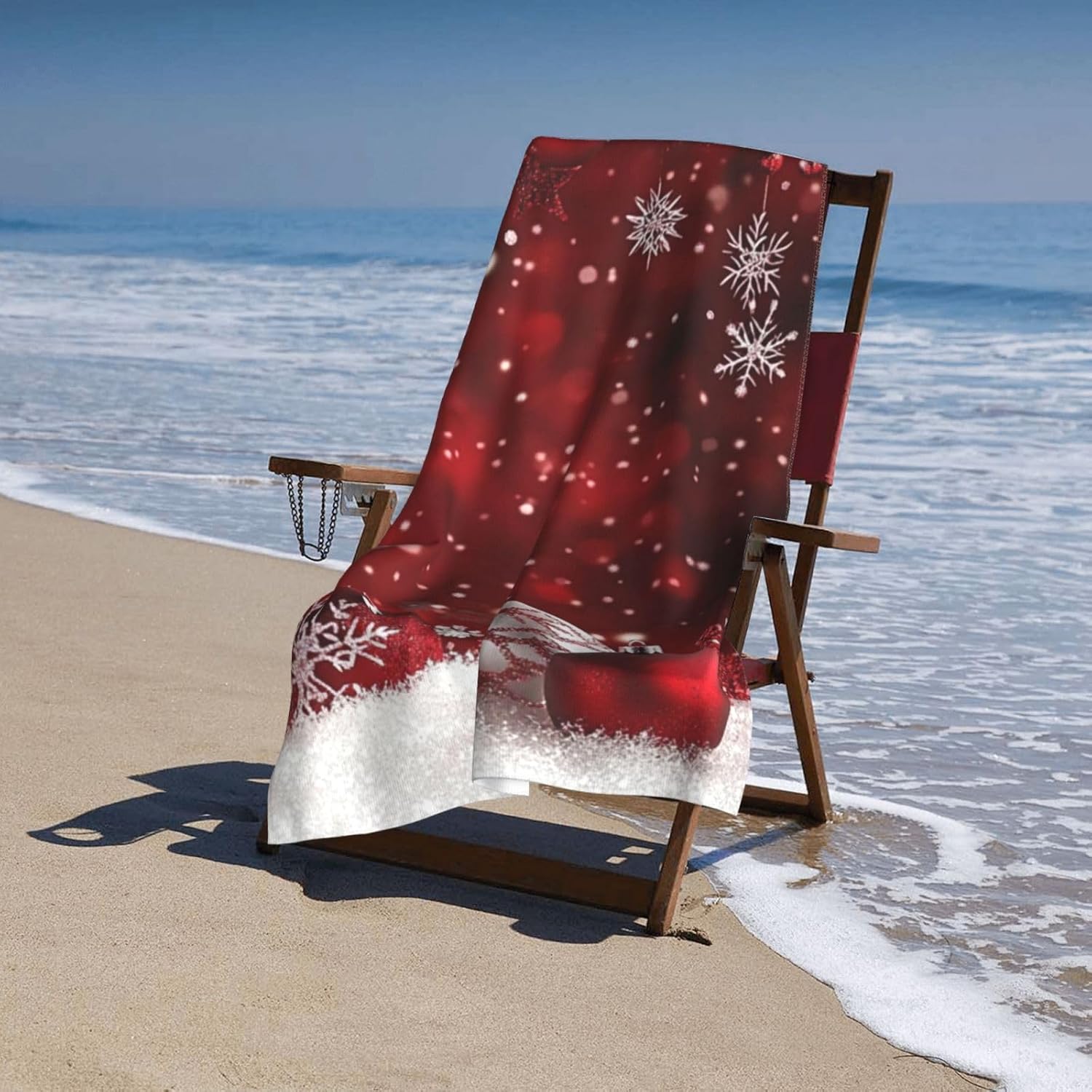 DADABULIU Christmas Red Bath Towel - Premium Microfiber