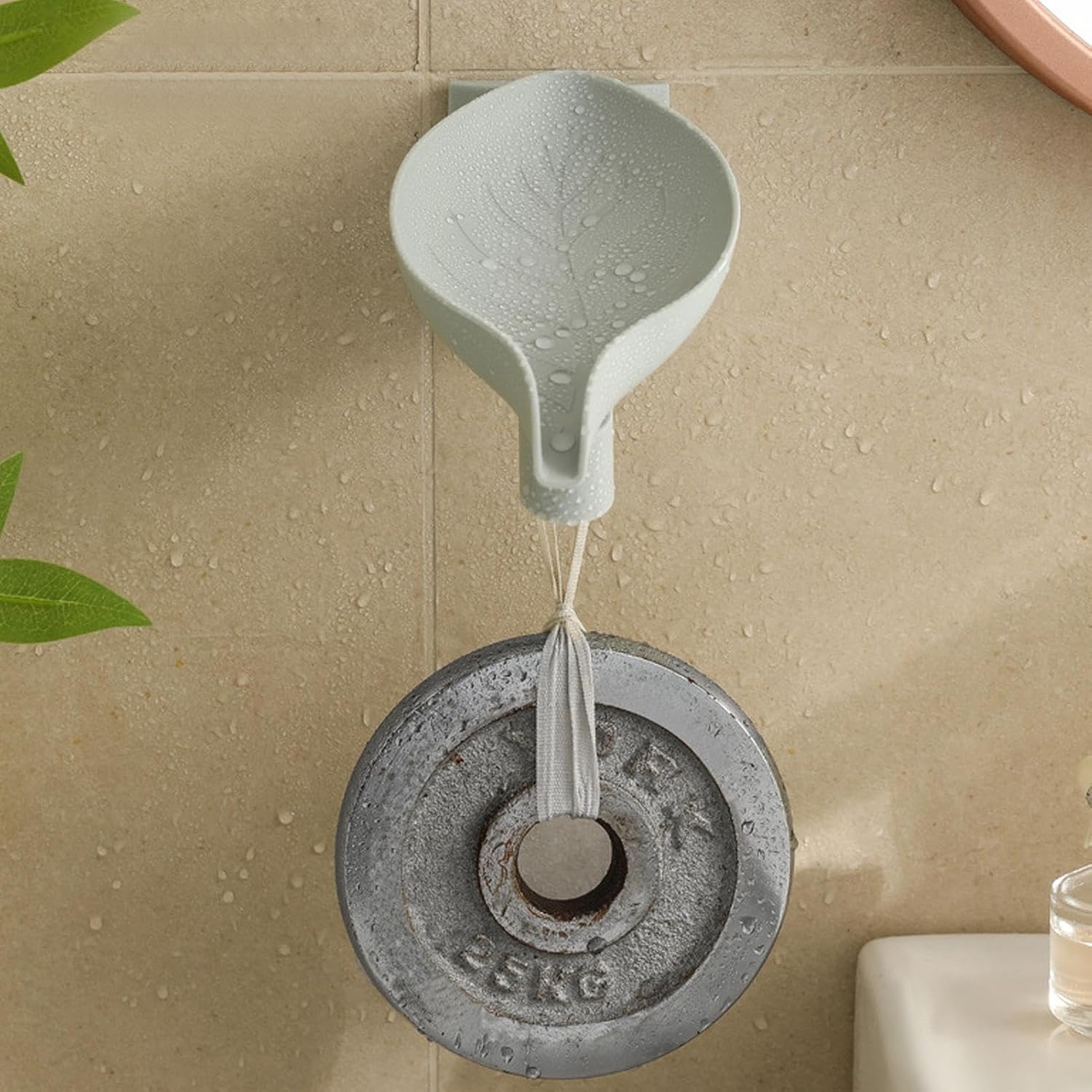 GLANSI Soap Dish Holder - Leaf Drain Soap Rack 1