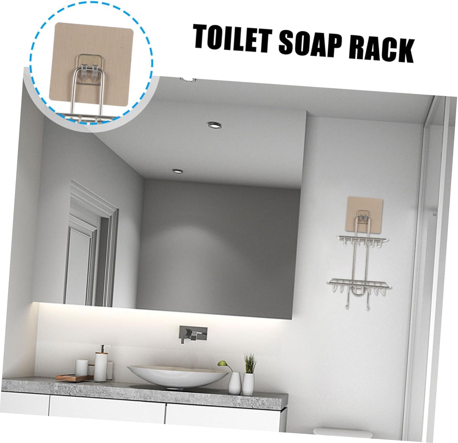 LIFKOME Double-Deck Wall Mount Soap Holder 1