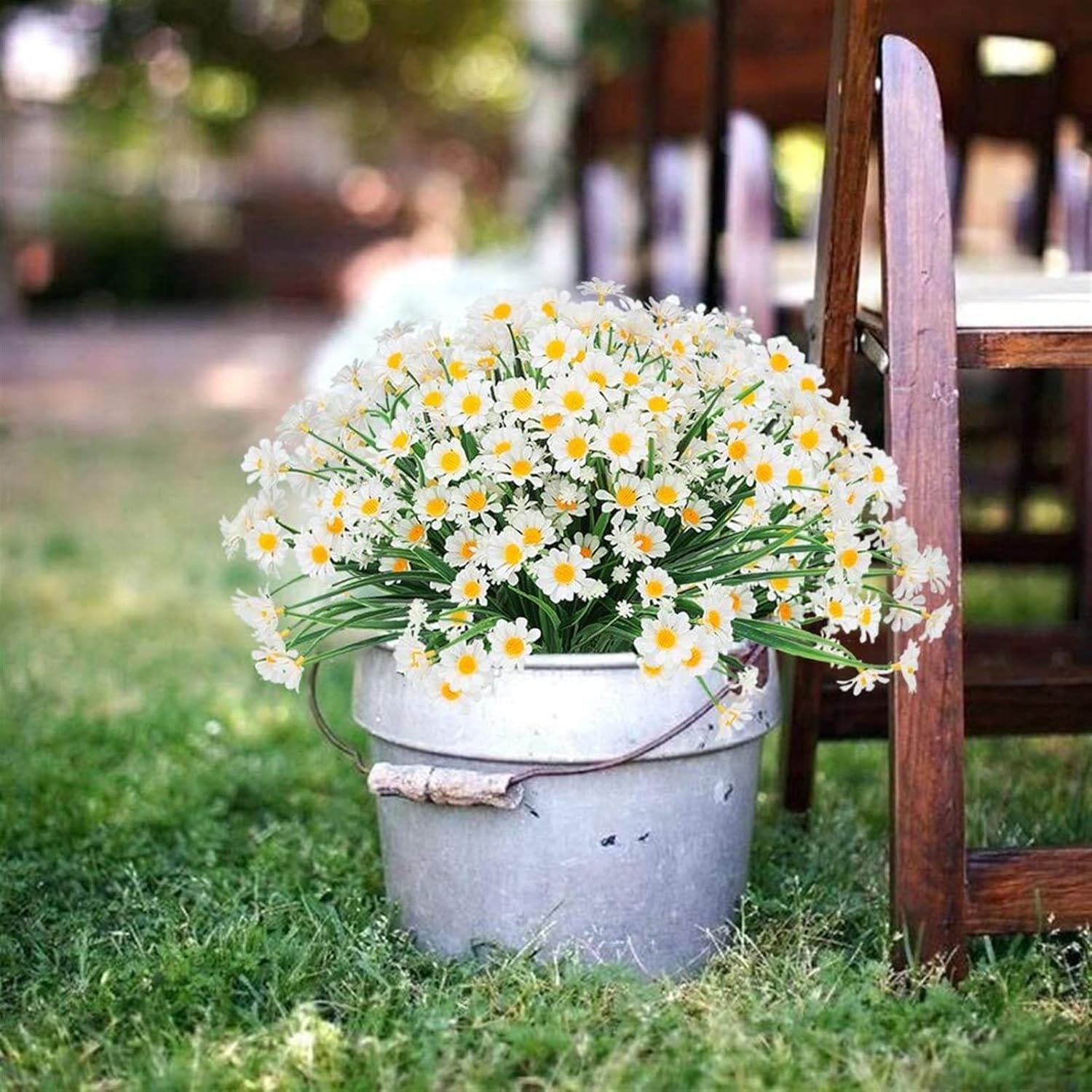 GaRcan Artificial Daisies Flowers UV Resistant Outdoor Decor 1