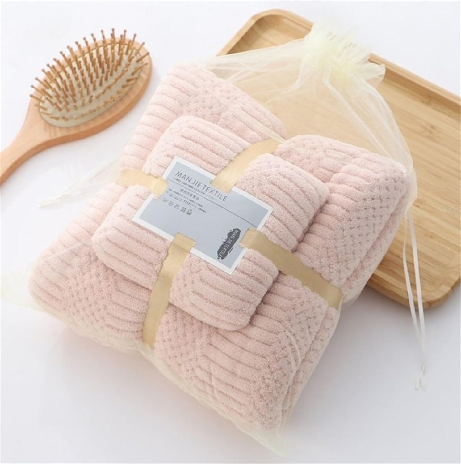Coral Velvet Bath Towel Set of 6 with Washcloth
