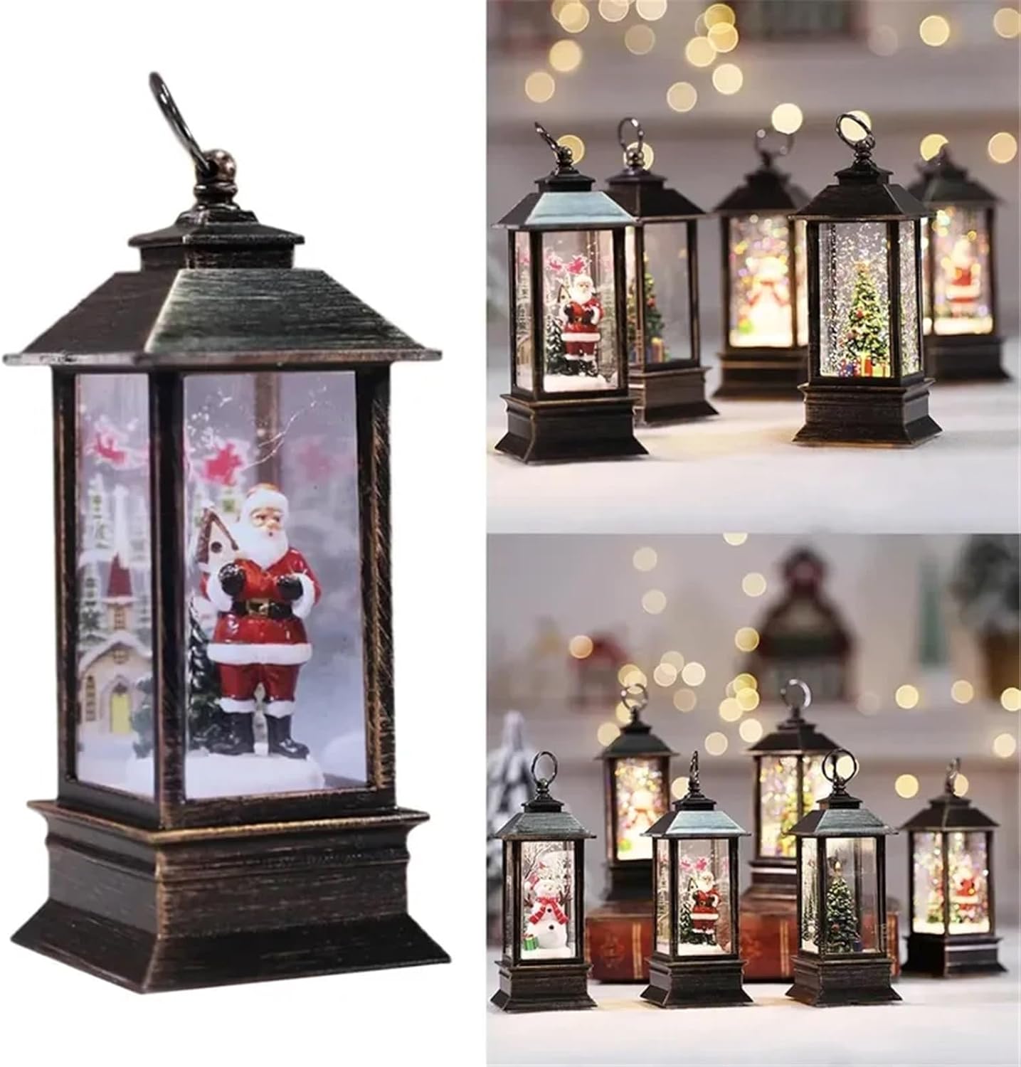 Christmas Glitter Lantern LED Glow Accent Light