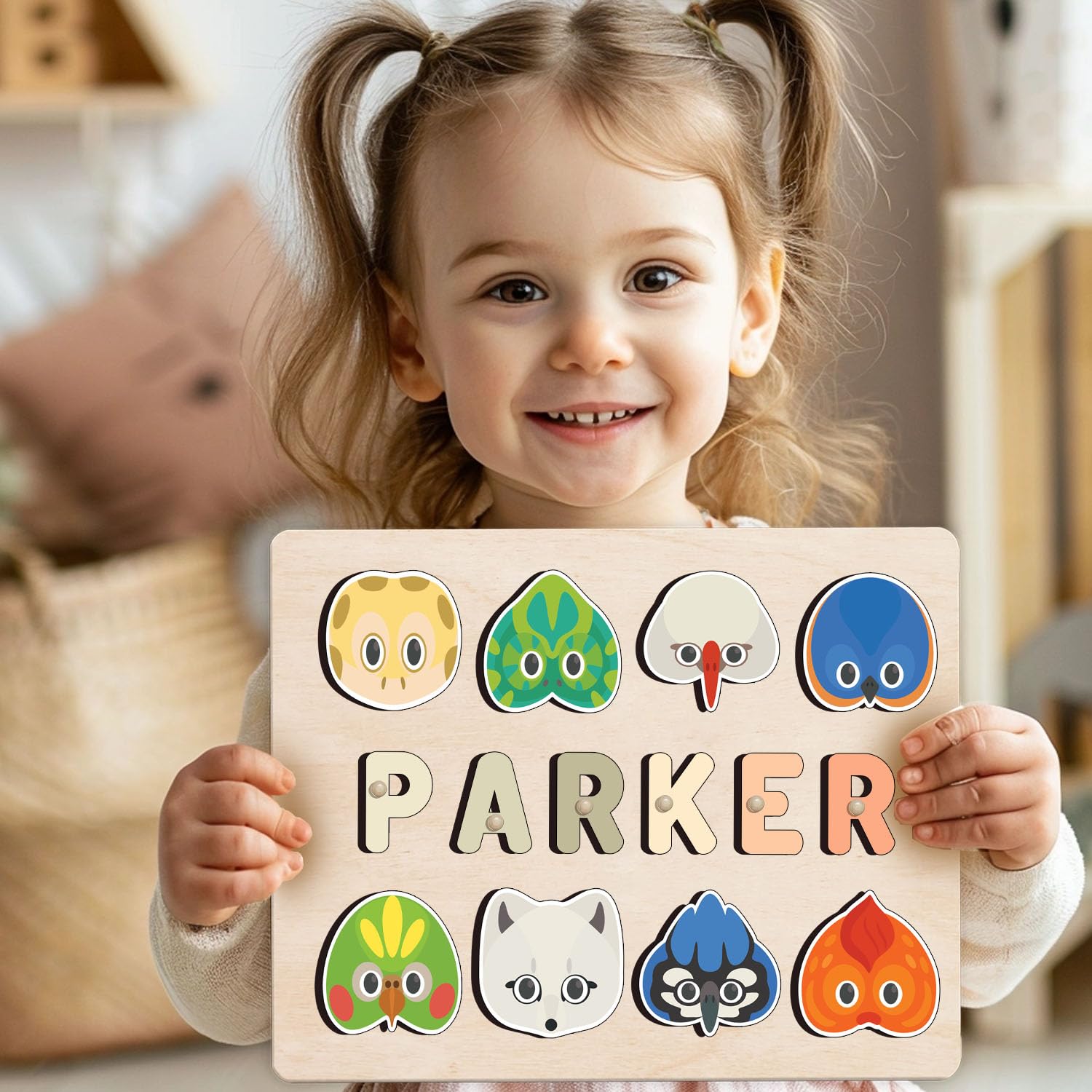 Personalized Wooden Name Puzzle for Toddlers