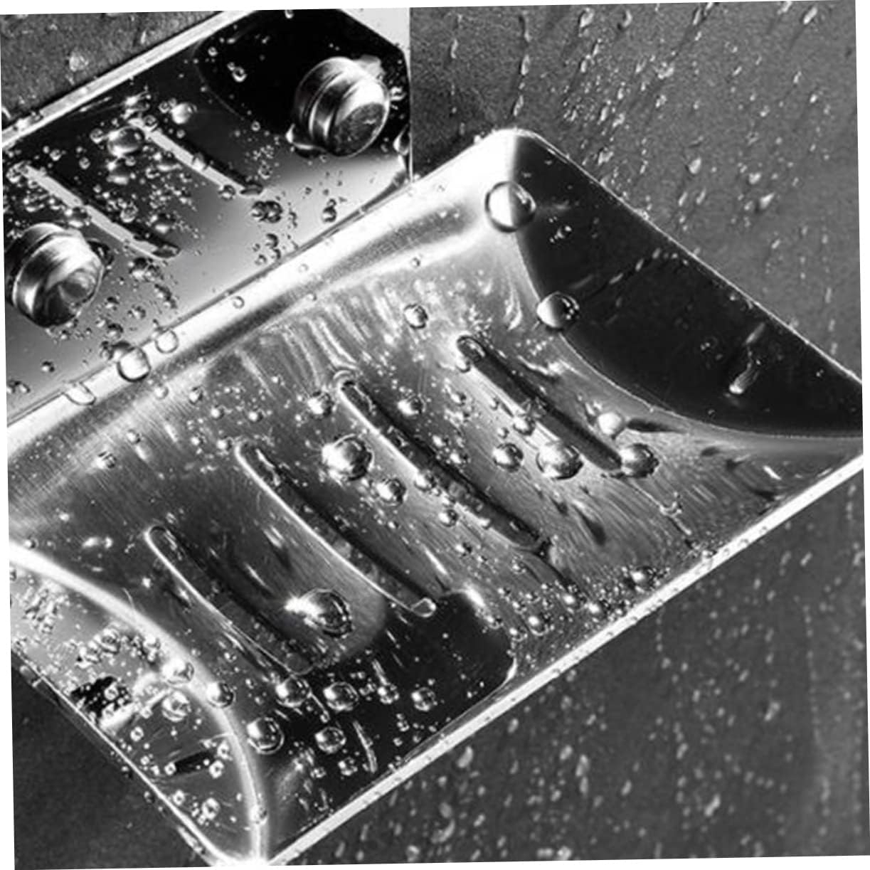 Healifty Modern Stainless Steel Soap Dish Holder for Bathroom Kitchen and Laundry
