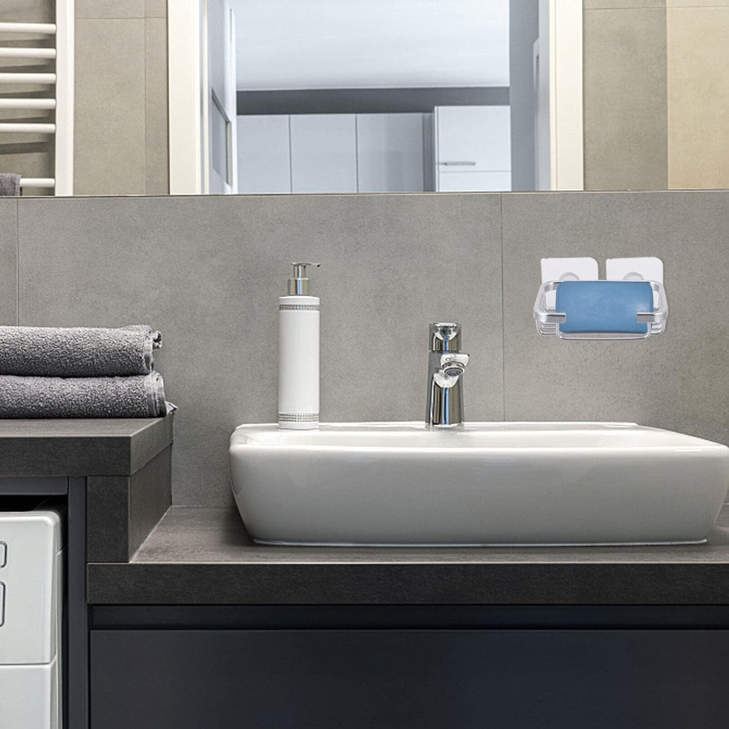 Kichvoe 1Set Single Soap Dish Holder for Bathroom Kitchen