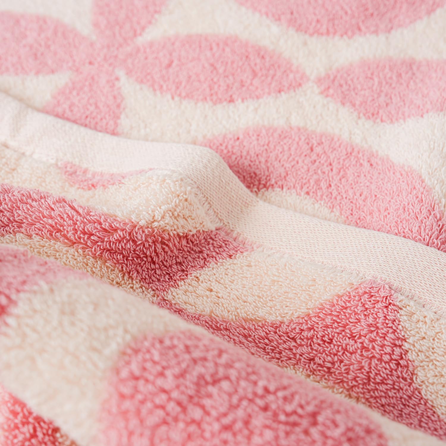 OX Pink Bath Towels Set of 2 Cotton 27x55 Inch