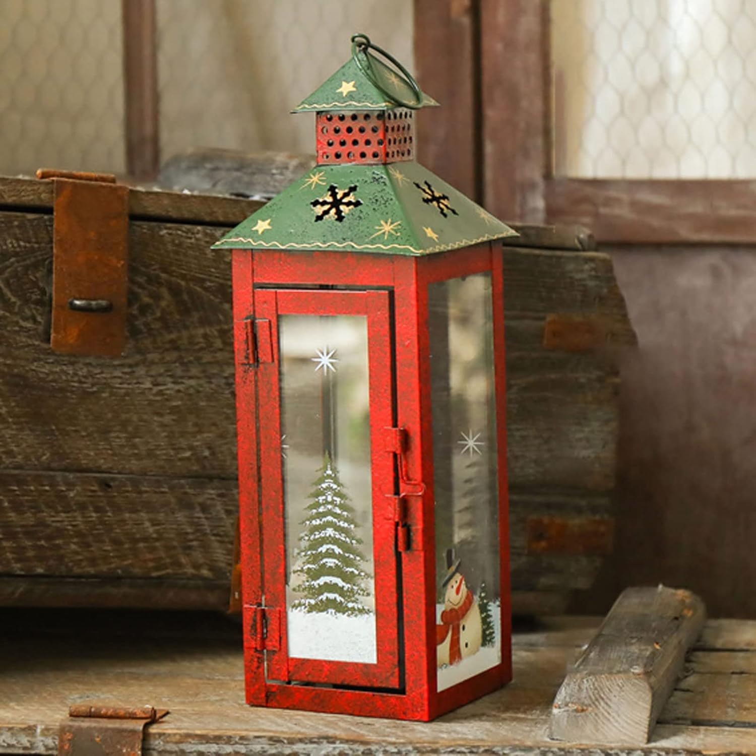 DOWNER Decorative Candle Lantern with Hanging Hook