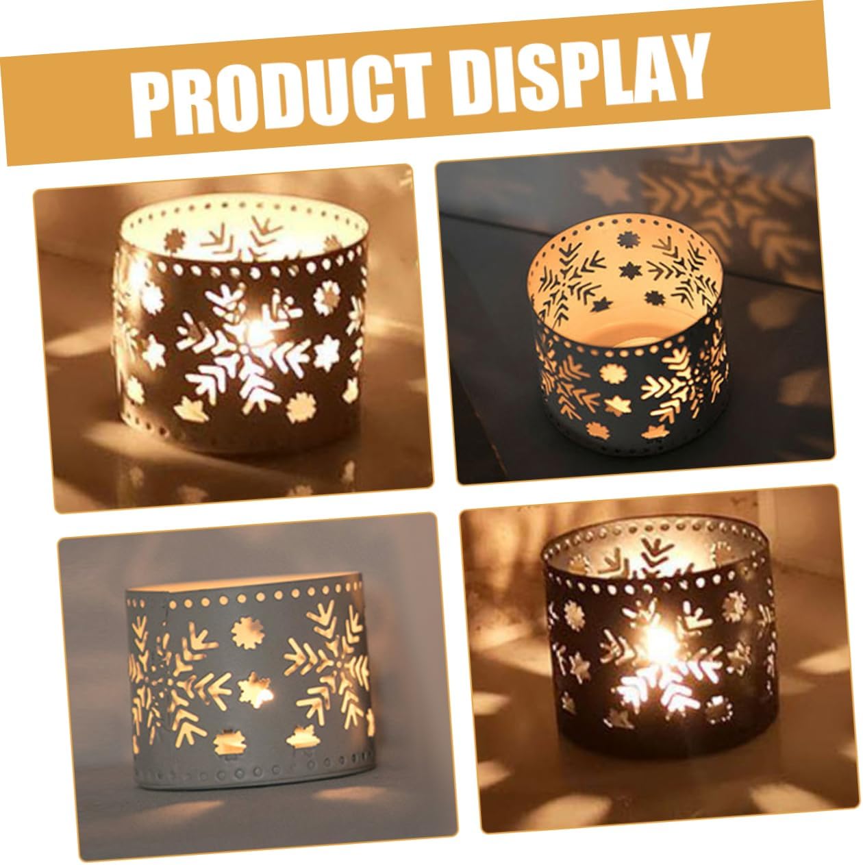 Iron Christmas Candleholder Snowflake Home Decor