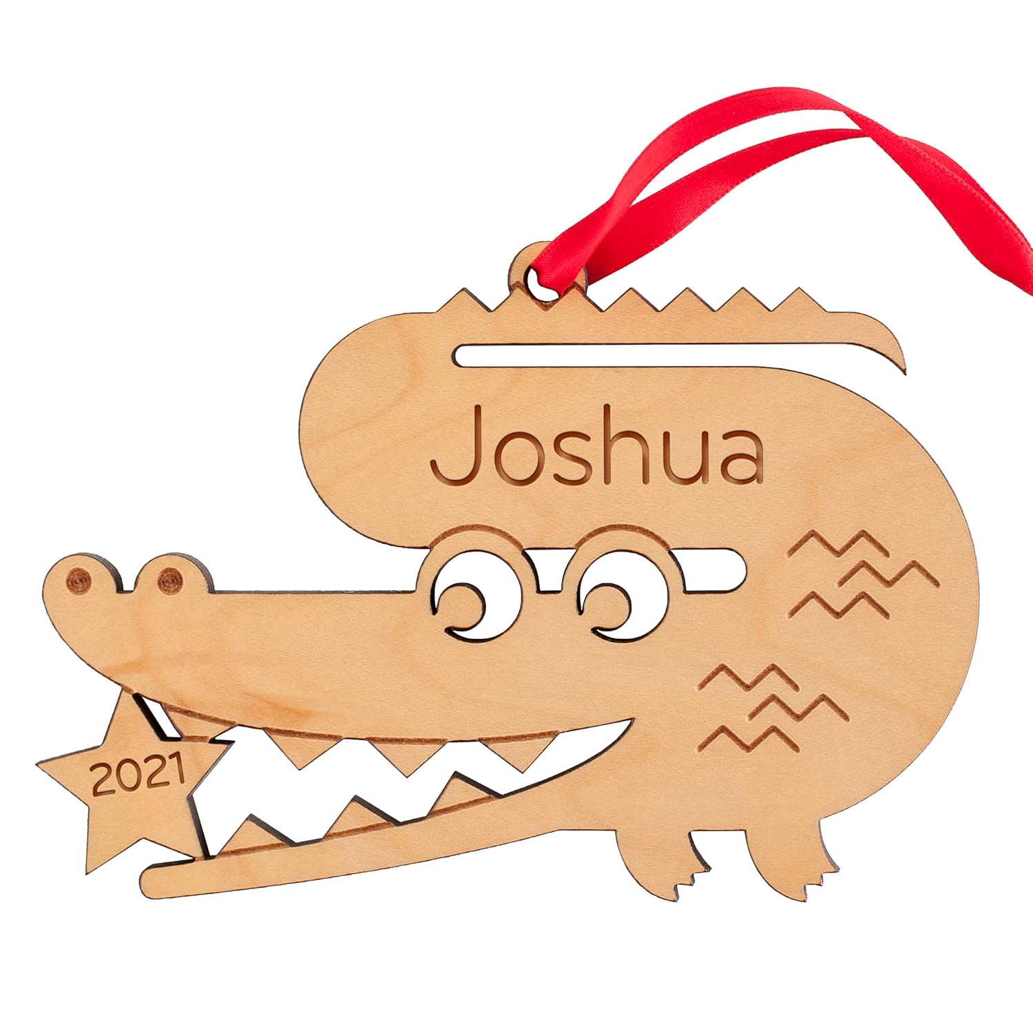 Personalized Babys First Christmas 2024 Wood Ornament