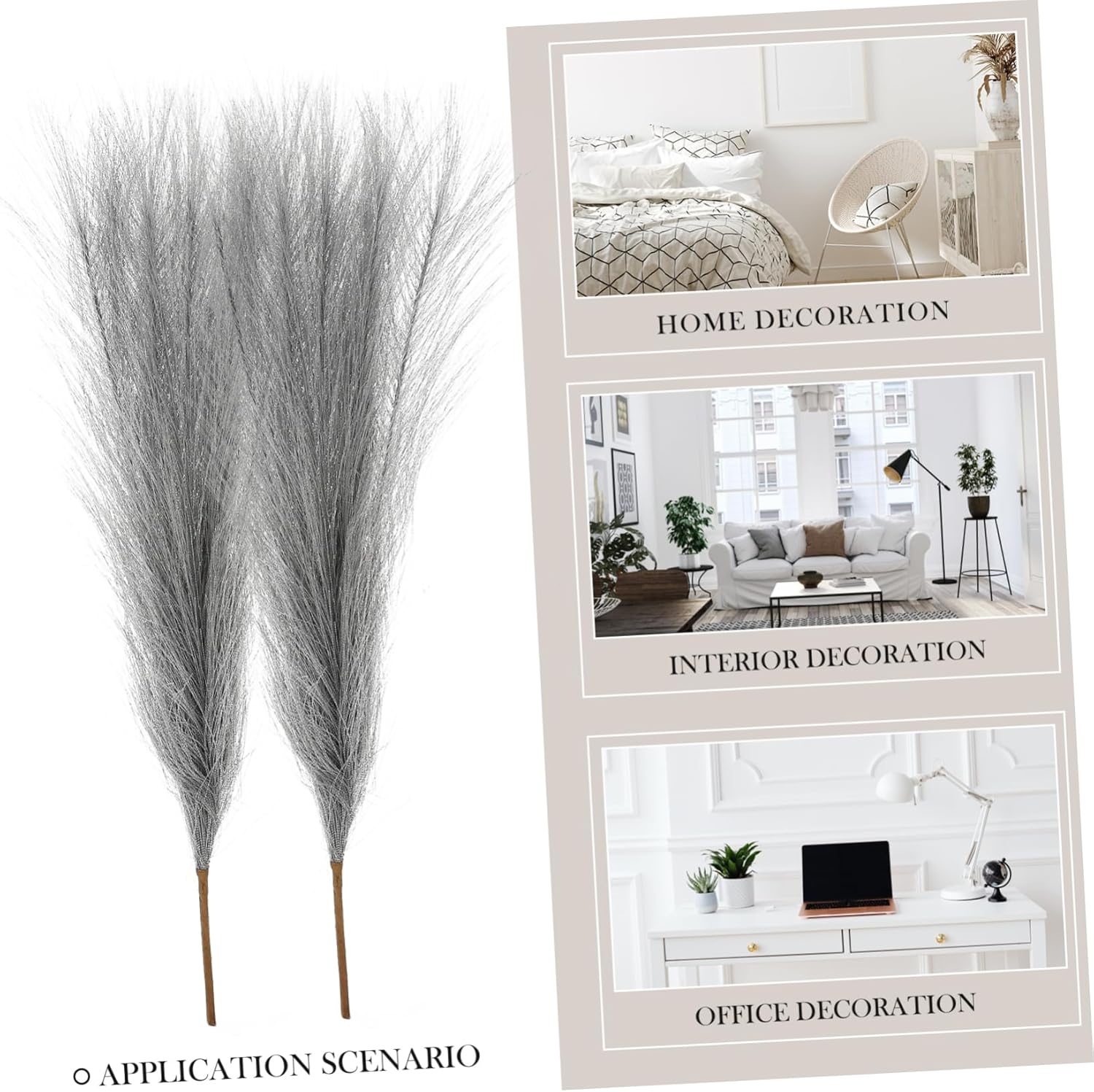Realistic Artificial Pampasgrass Plant for Christmas Decor