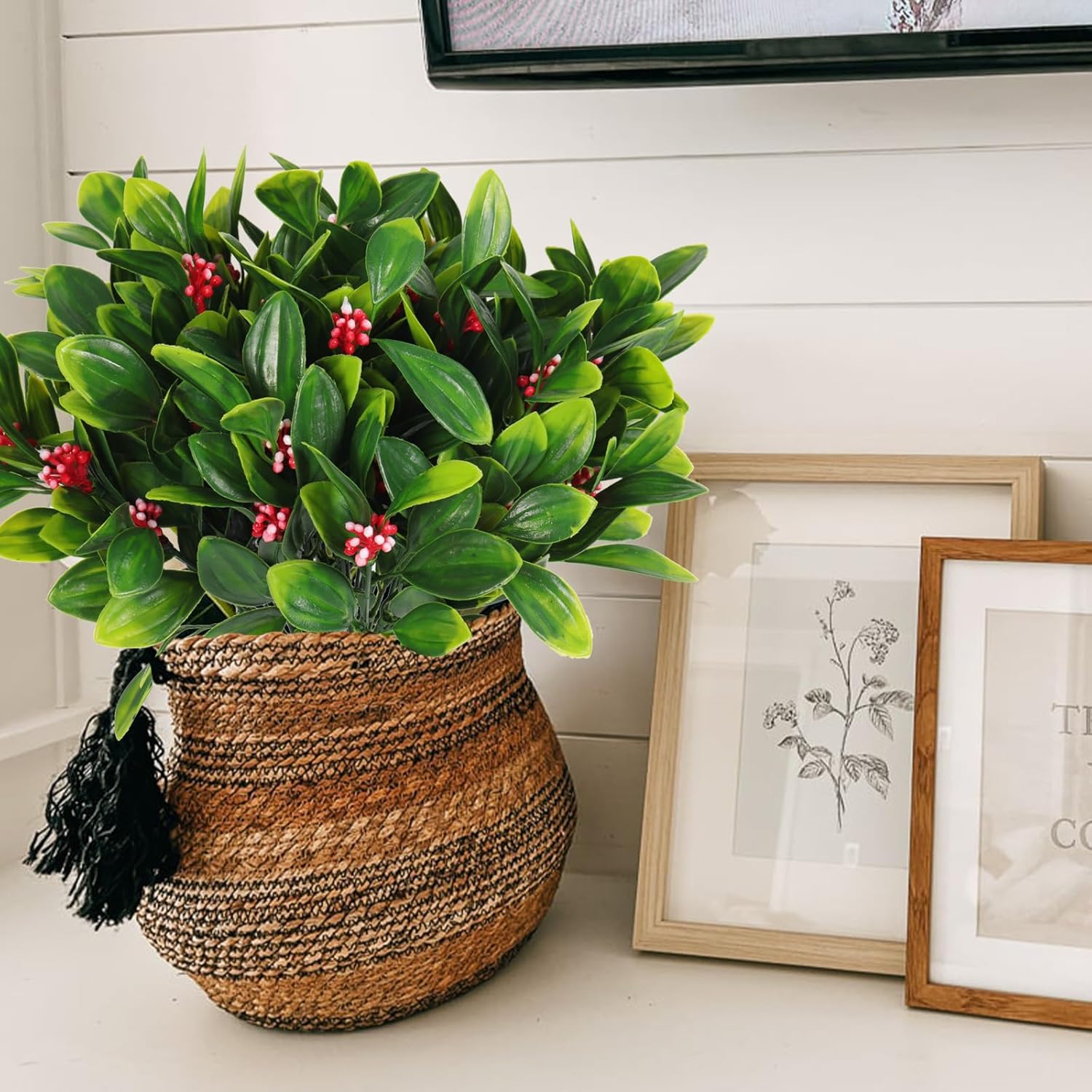 RECUTMS Artificial Ferns Greenery Bushes for Home Decor