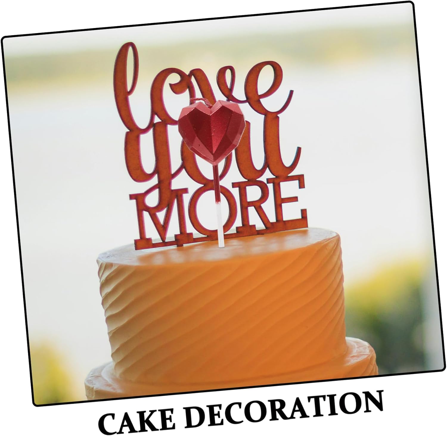 PRETYZOOM Birthday Cake Heart Candles 8 Pack Decor Set 1