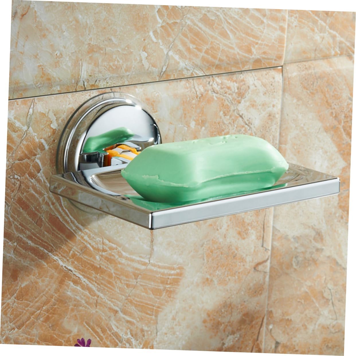 LIFKOME Wall Mounted Soap Holder with Hollow Carved Design